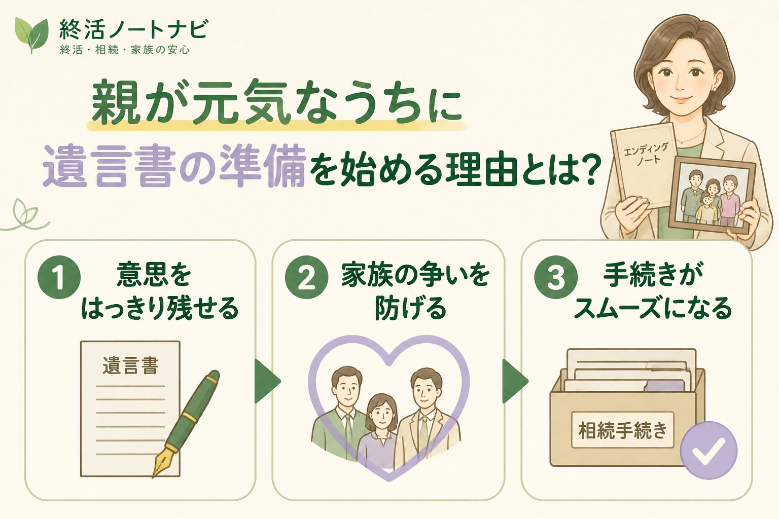相続 親が元気なうちに遺言書の準備を始める理由とは？