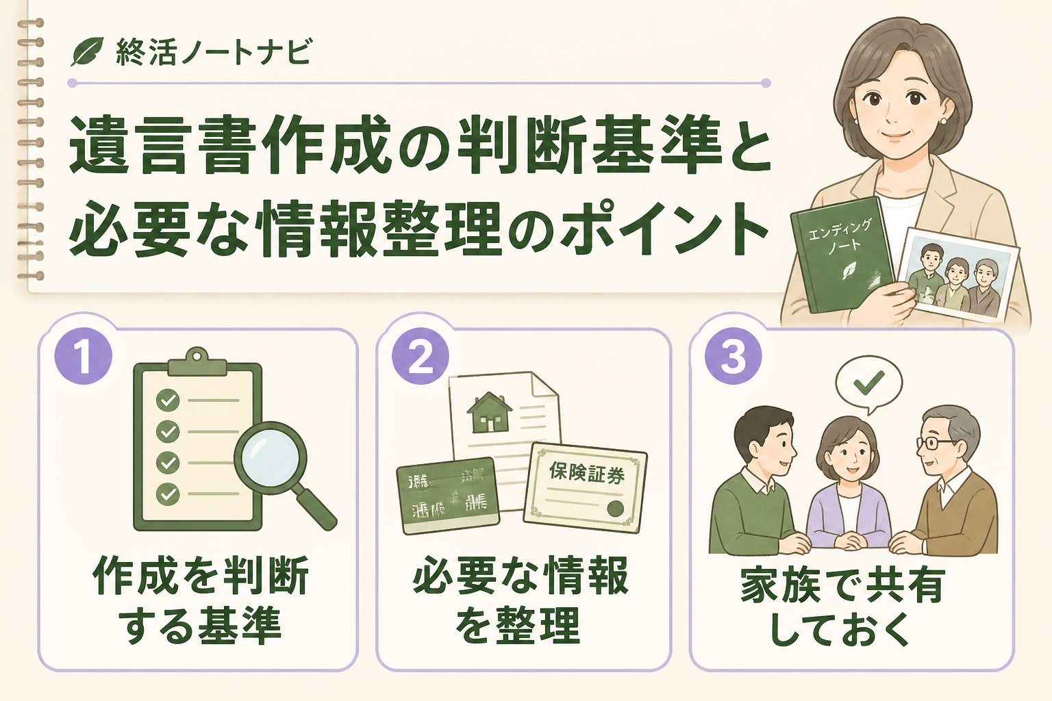 相続 遺言書作成の判断基準と必要な情報整理のポイント