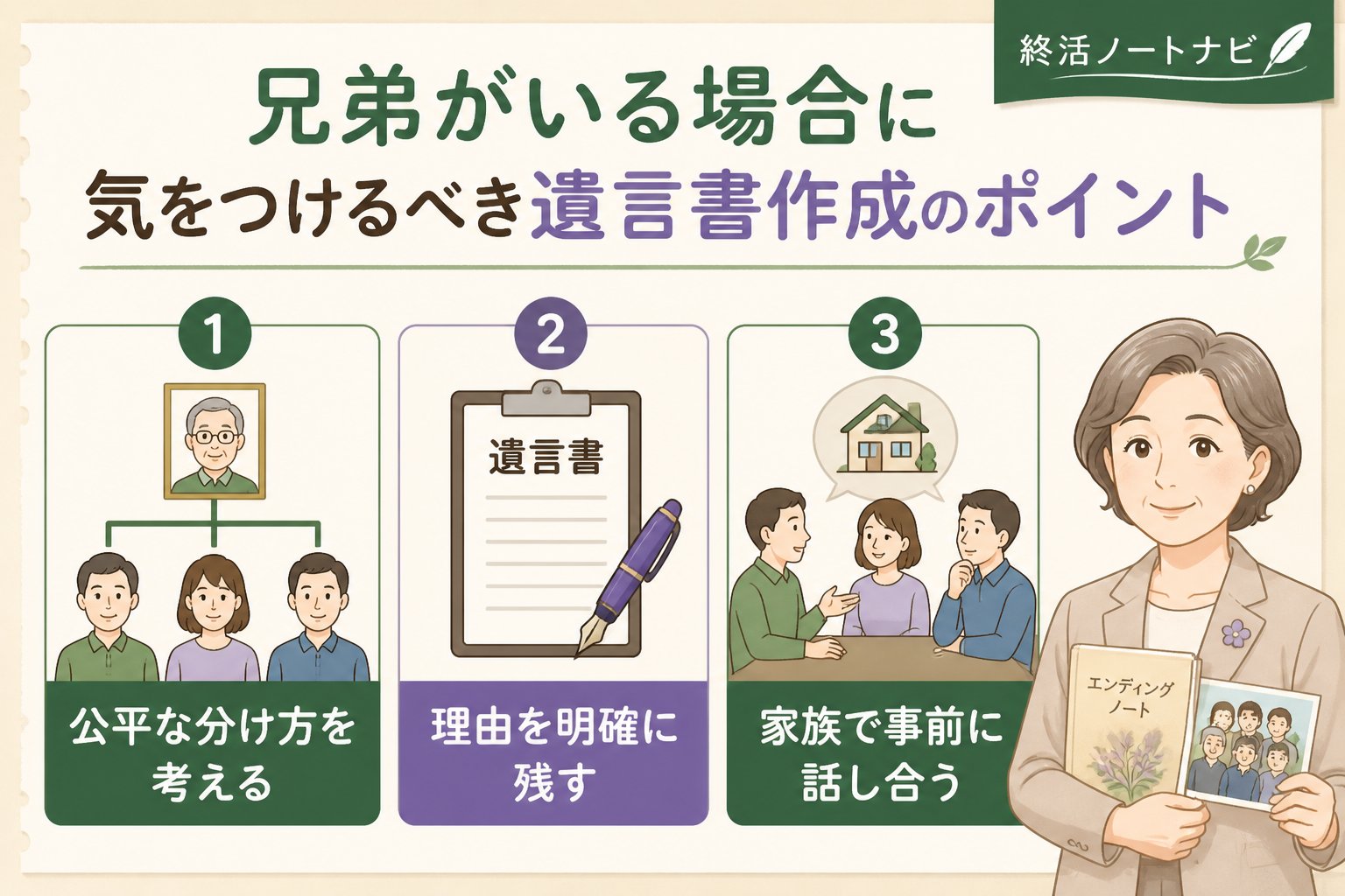 相続 兄弟がいる場合に気をつけるべき遺言書作成のポイント