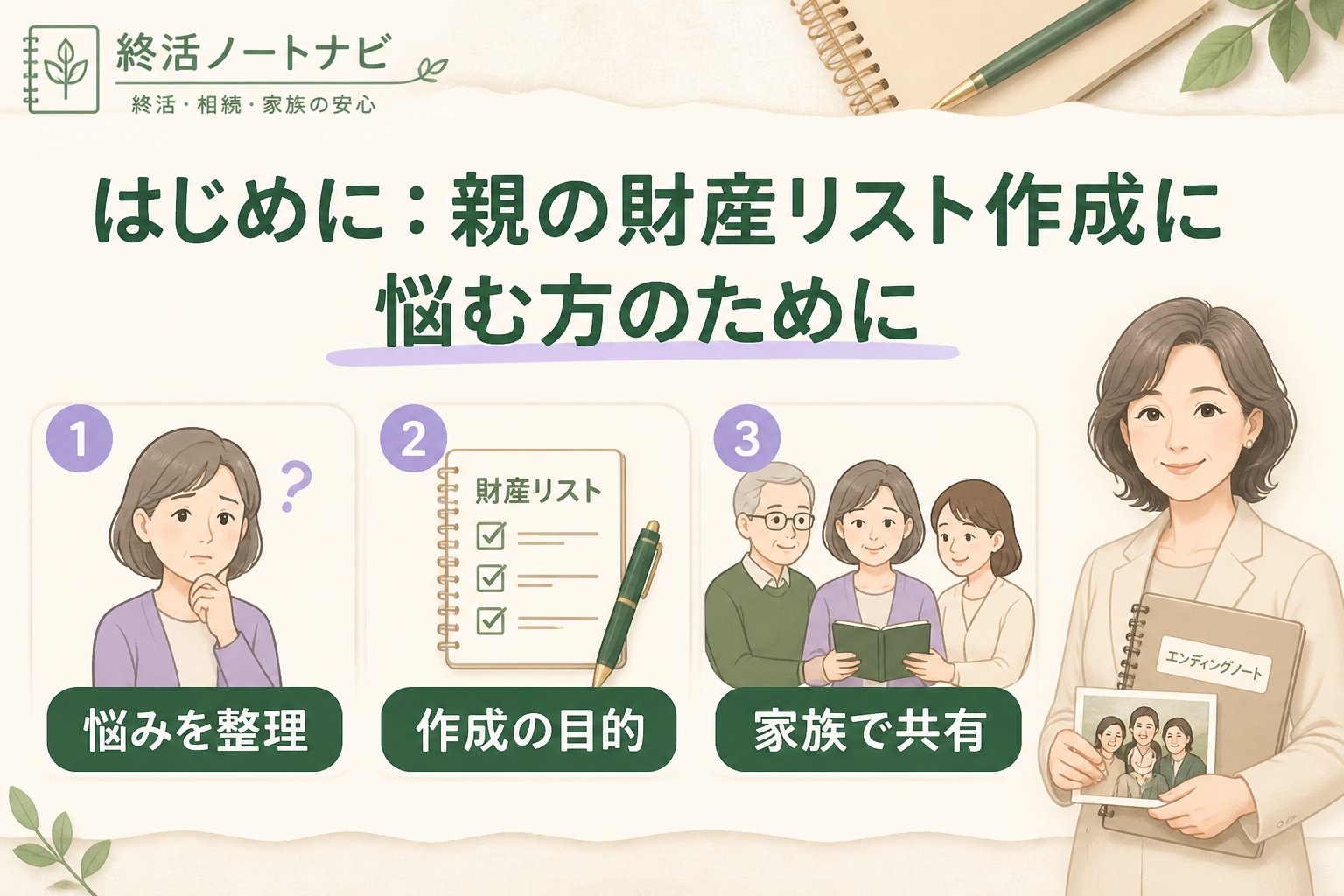 相続 はじめに：親の財産リスト作成に悩む方のために
