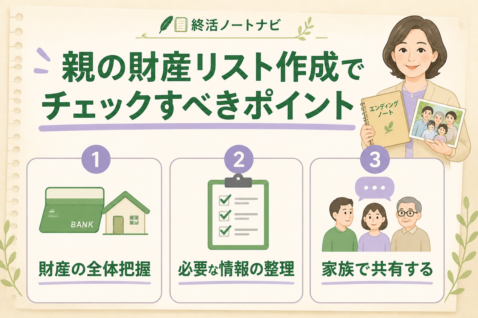 相続 親の財産リスト作成でチェックすべきポイント