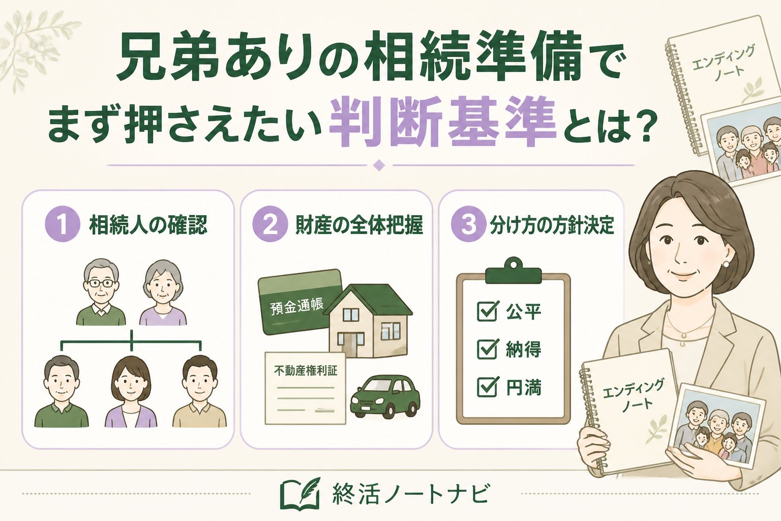 相続 兄弟ありの相続準備でまず押さえたい判断基準とは？
