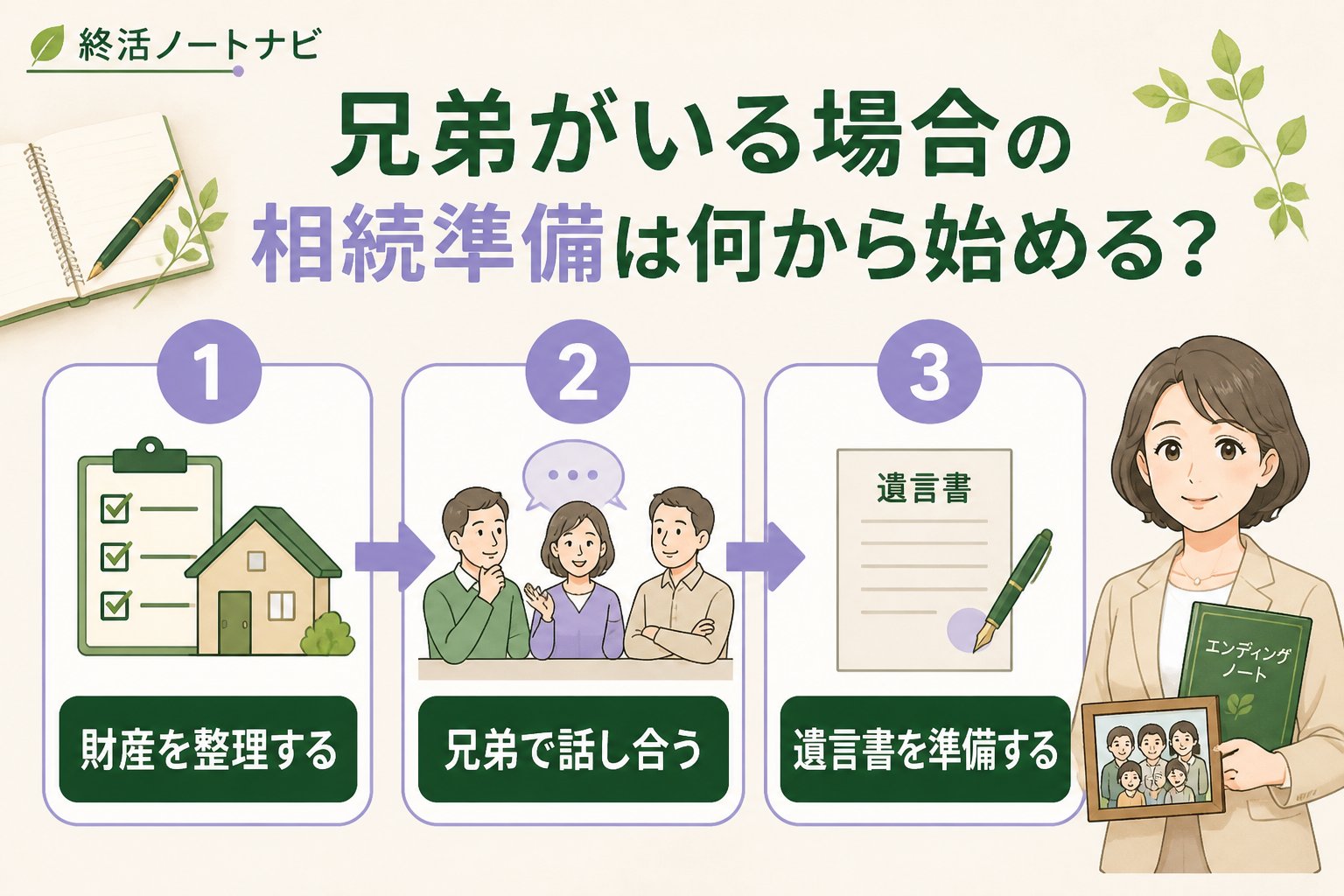 相続 兄弟がいる場合の相続準備は何から始める？判断基準と具体的手順