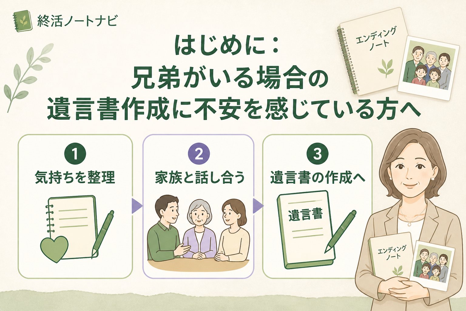 相続 はじめに：兄弟がいる場合の遺言書作成に不安を感じている方へ
