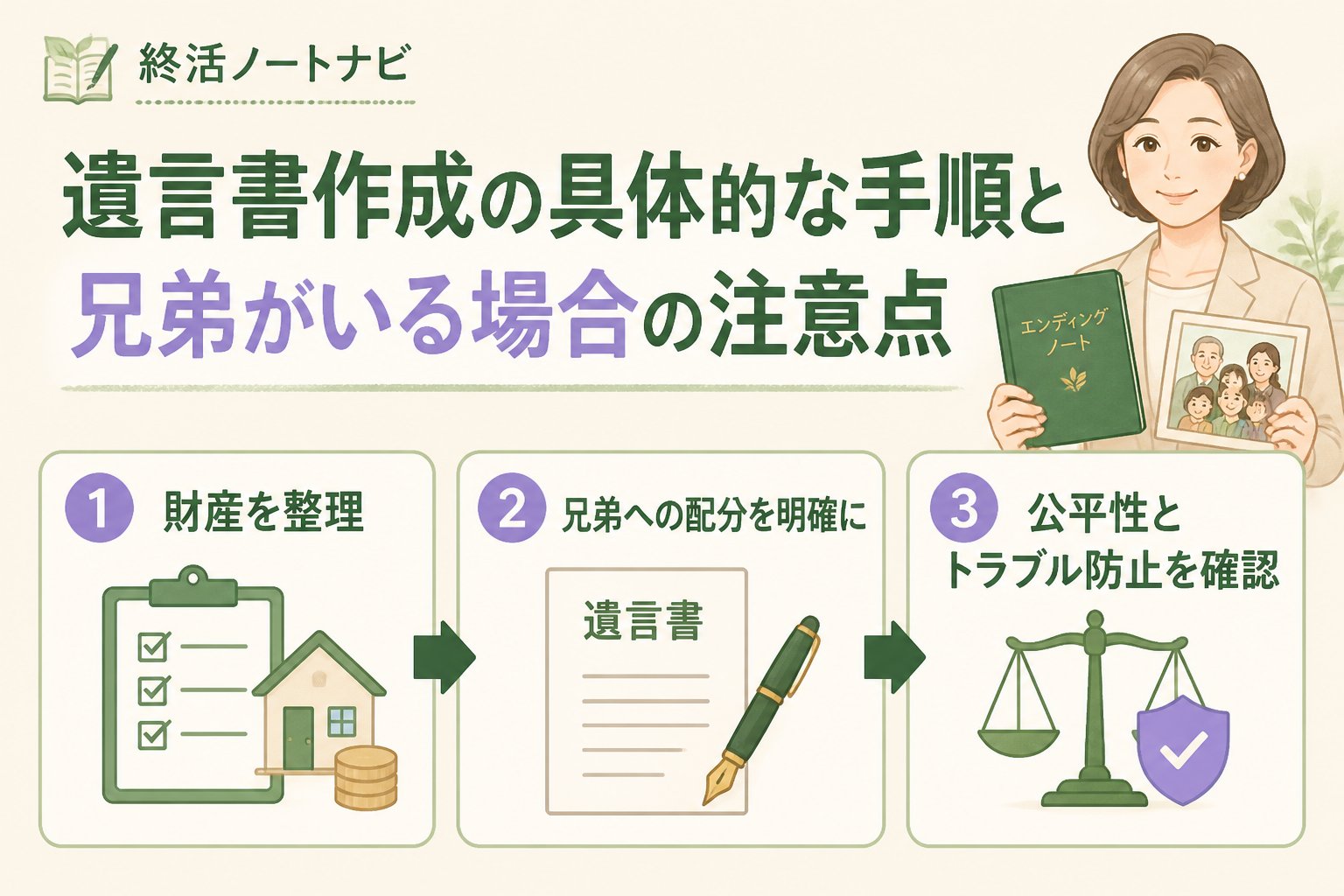 相続 遺言書作成の具体的な手順と兄弟がいる場合の注意点