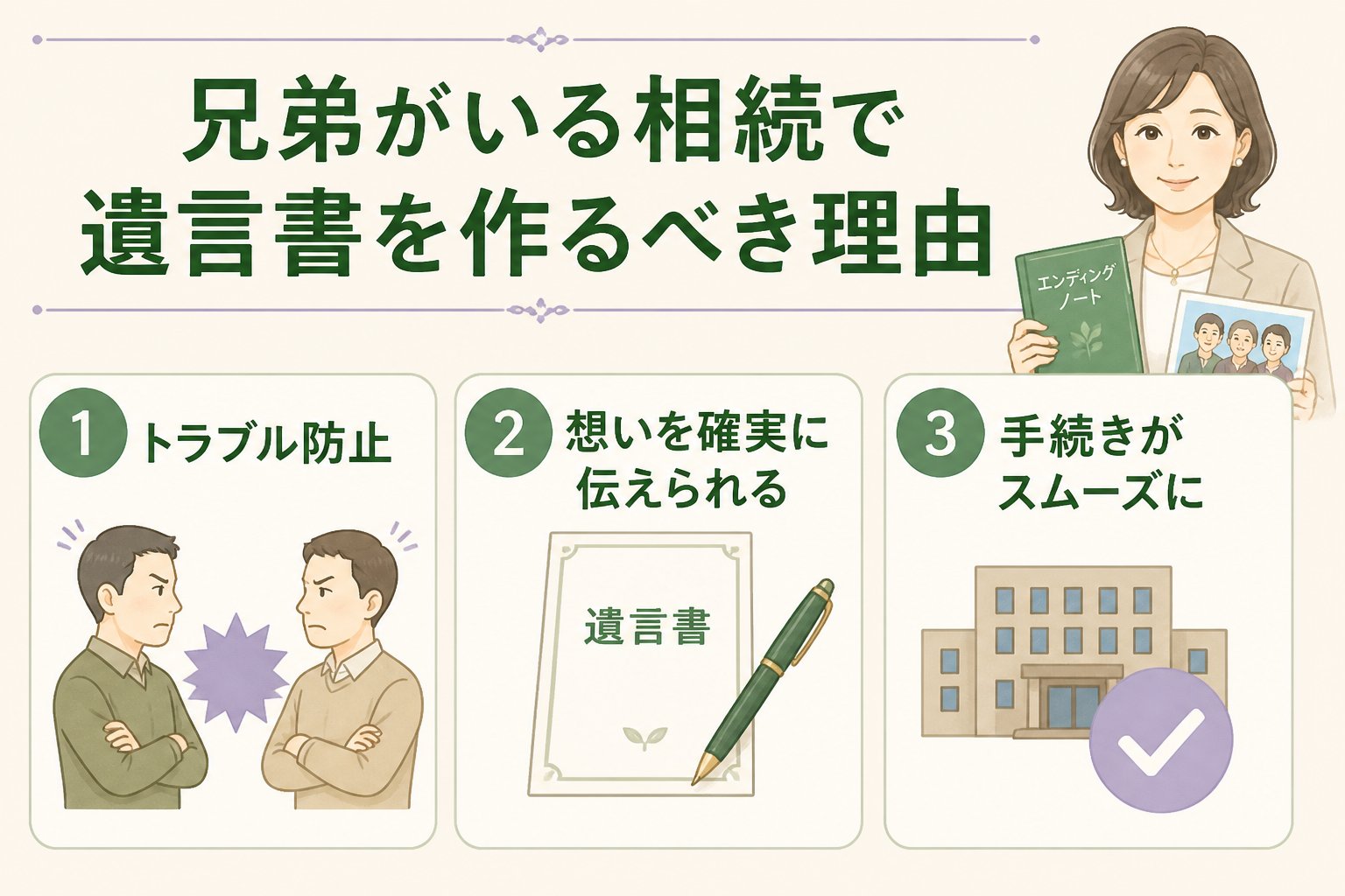 相続 兄弟がいる相続で遺言書を作るべき理由とよくある悩み