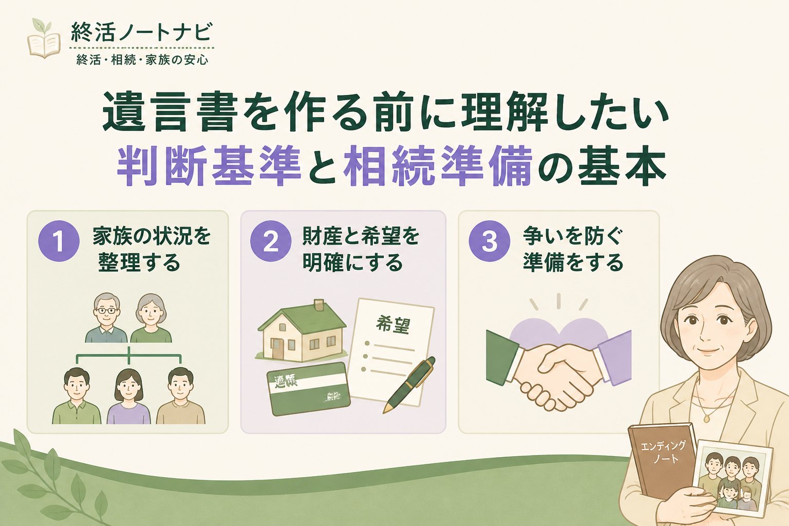 相続 遺言書を作る前に理解したい判断基準と相続準備の基本