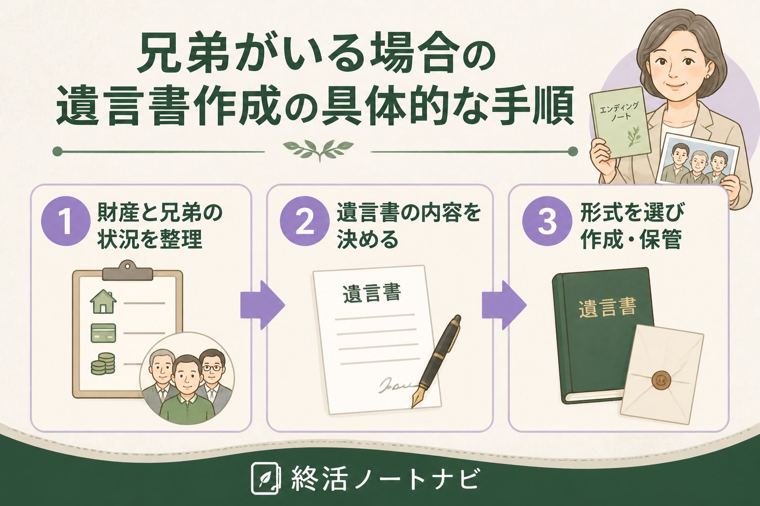 相続 兄弟がいる場合の遺言書作成の具体的な手順