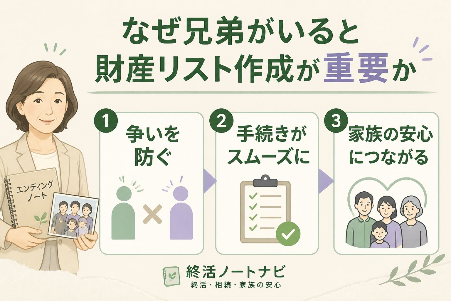 相続 なぜ兄弟がいると財産リスト作成が重要か