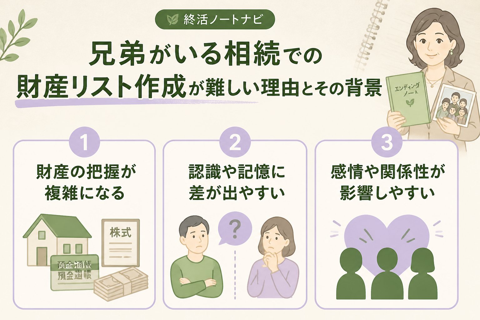 相続 兄弟がいる相続での財産リスト作成が難しい理由とその背景
