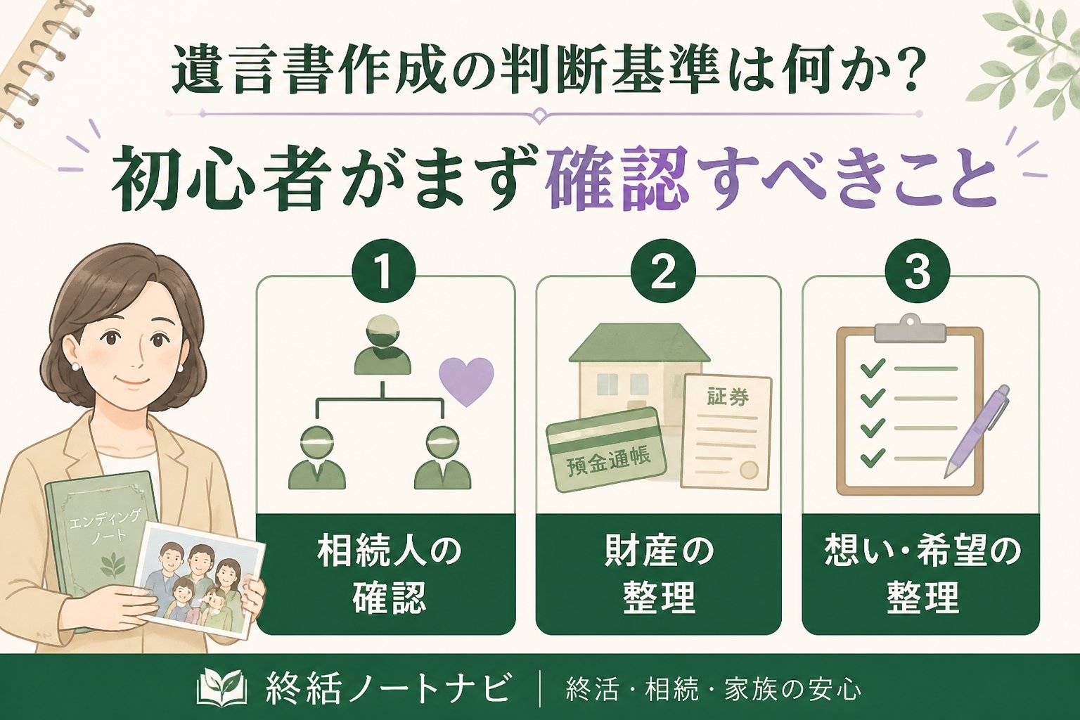 相続 遺言書作成の判断基準は何か？初心者がまず確認すべきこと