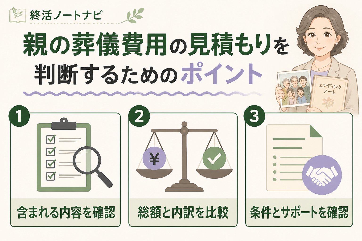 葬儀 親の葬儀費用の見積もりを判断するためのポイント