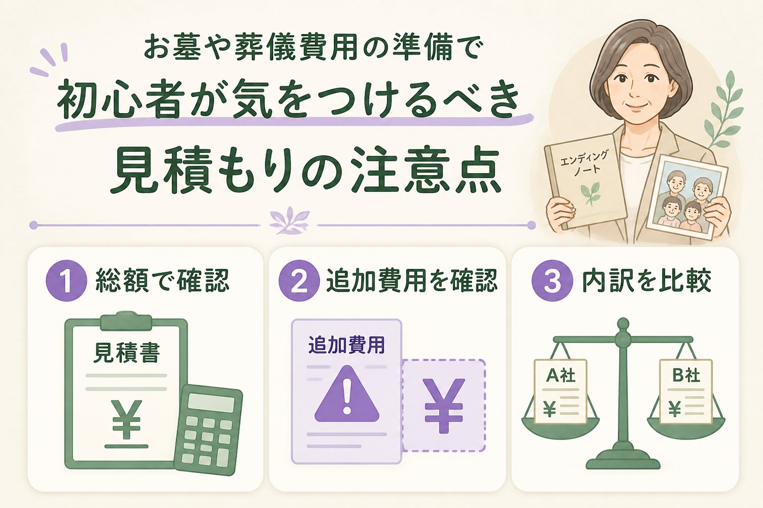 葬儀 お墓や葬儀費用の準備で初心者が気をつけるべき見積もりの注意点