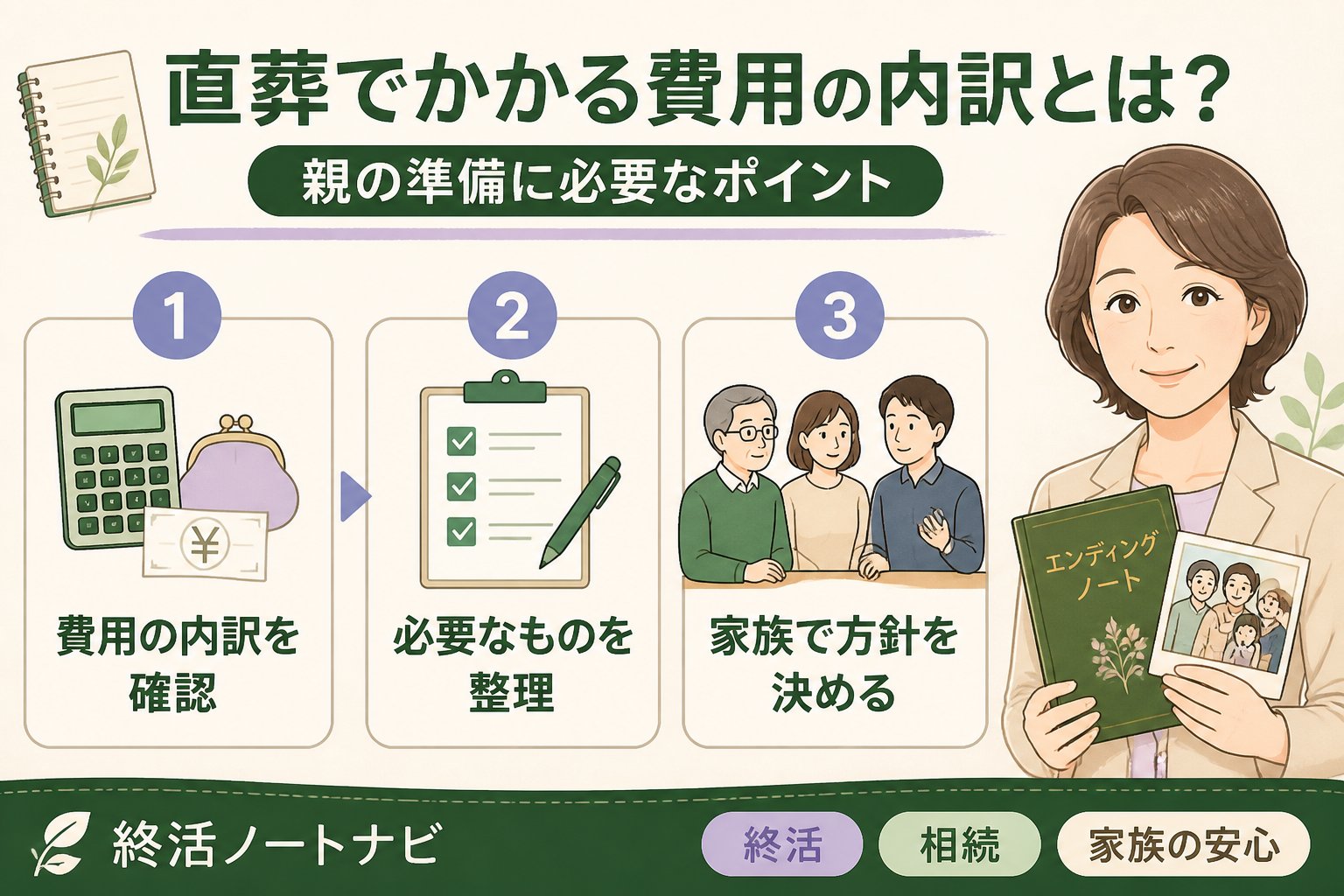 葬儀 直葬でかかる費用の内訳とは？親の準備に必要なポイント