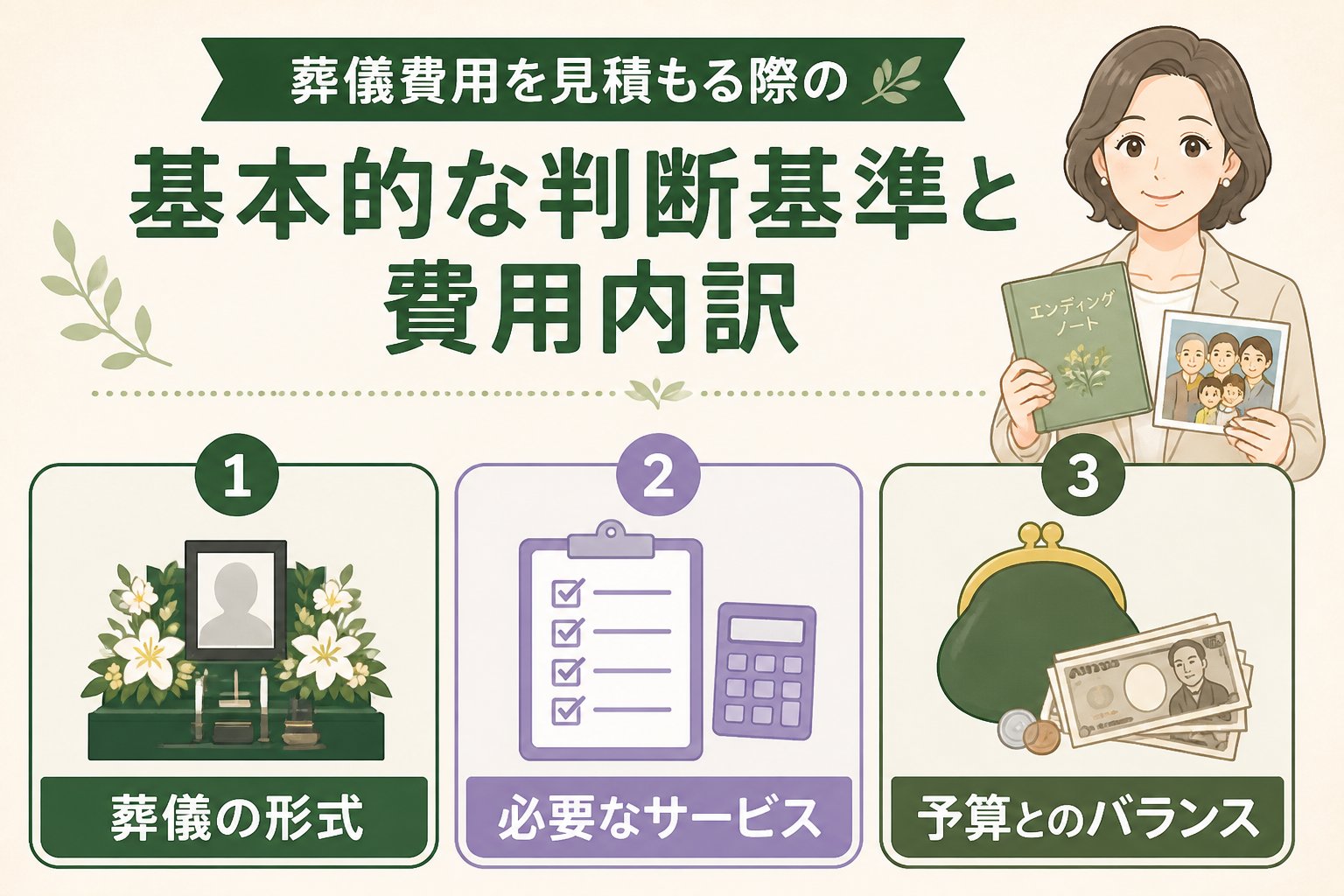 葬儀 葬儀費用を見積もる際の基本的な判断基準と費用内訳