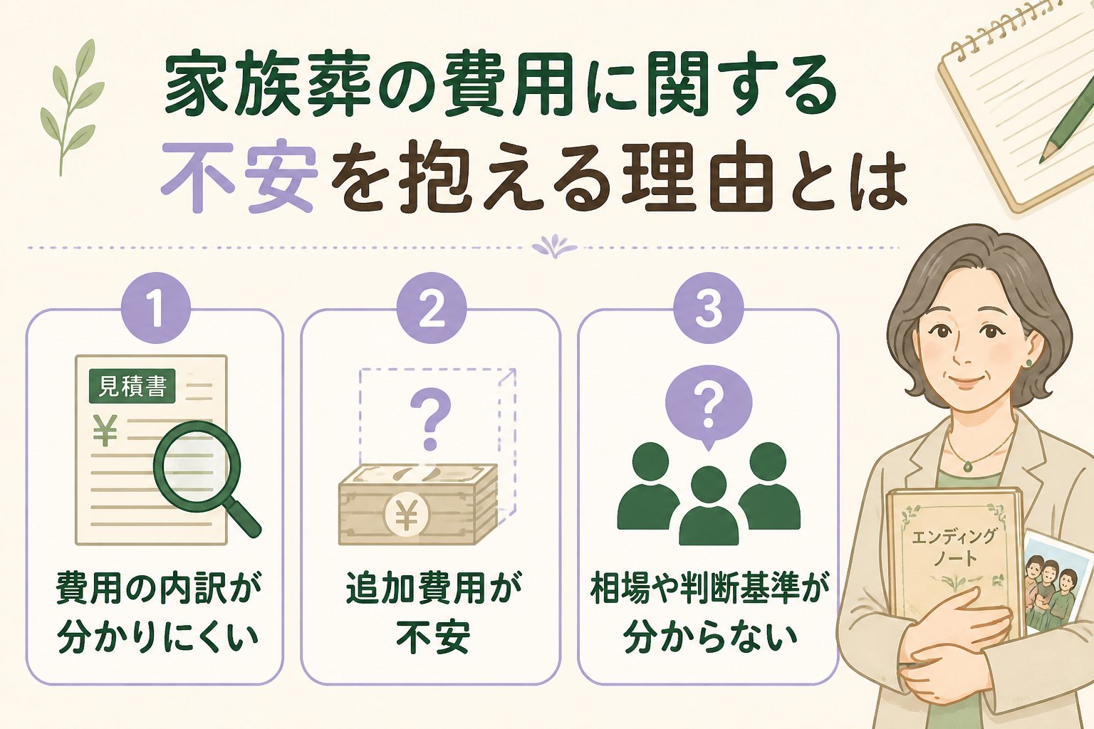 葬儀 家族葬の費用に関する不安を抱える理由とは