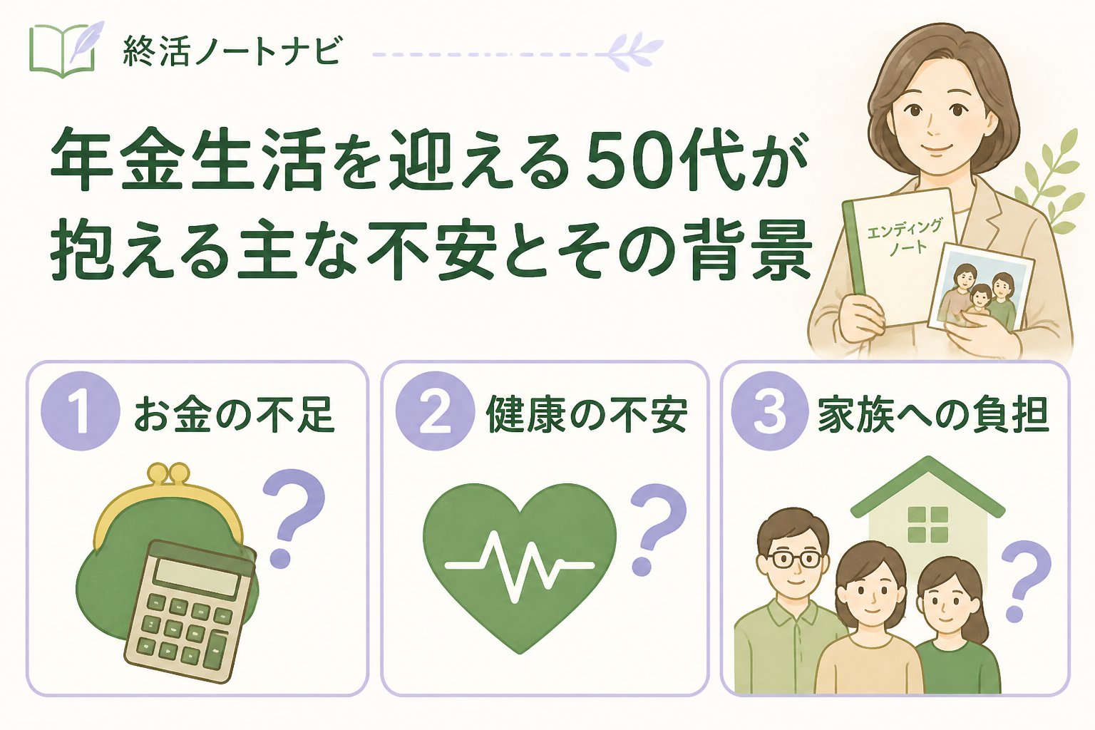 老後資金 年金生活を迎える50代が抱える主な不安とその背景