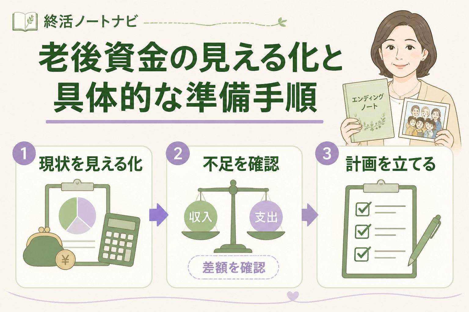 老後資金 老後資金の見える化と具体的な準備手順