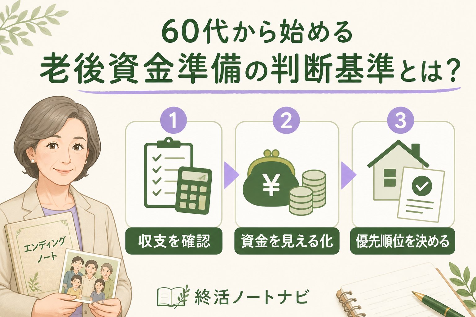 老後資金 60代から始める老後資金準備の判断基準とは？