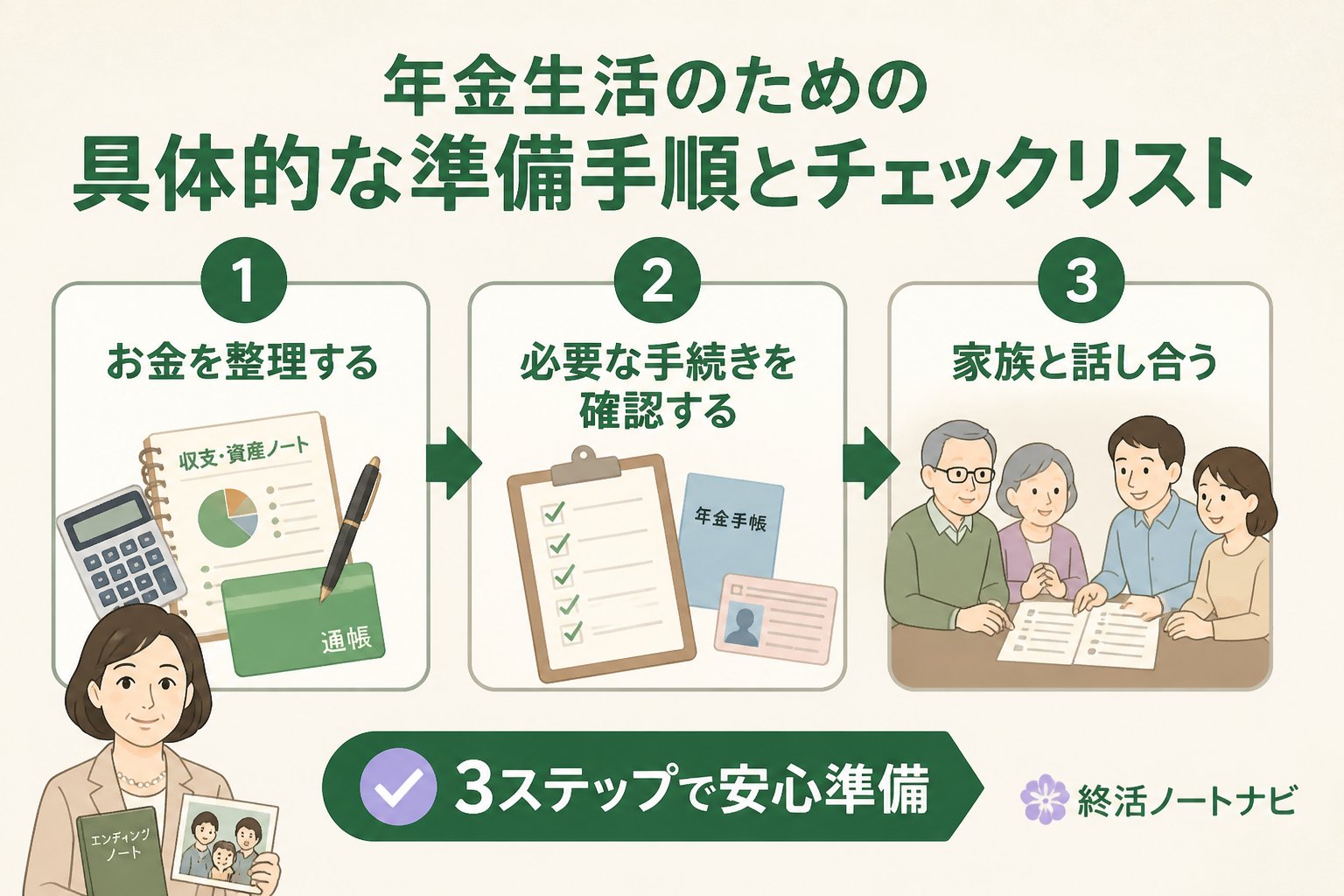 老後資金 年金生活のための具体的な準備手順とチェックリスト
