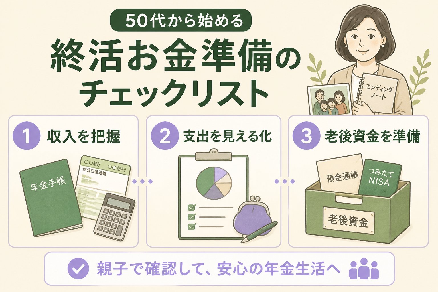 老後資金 50代から始める終活お金準備のチェックリスト