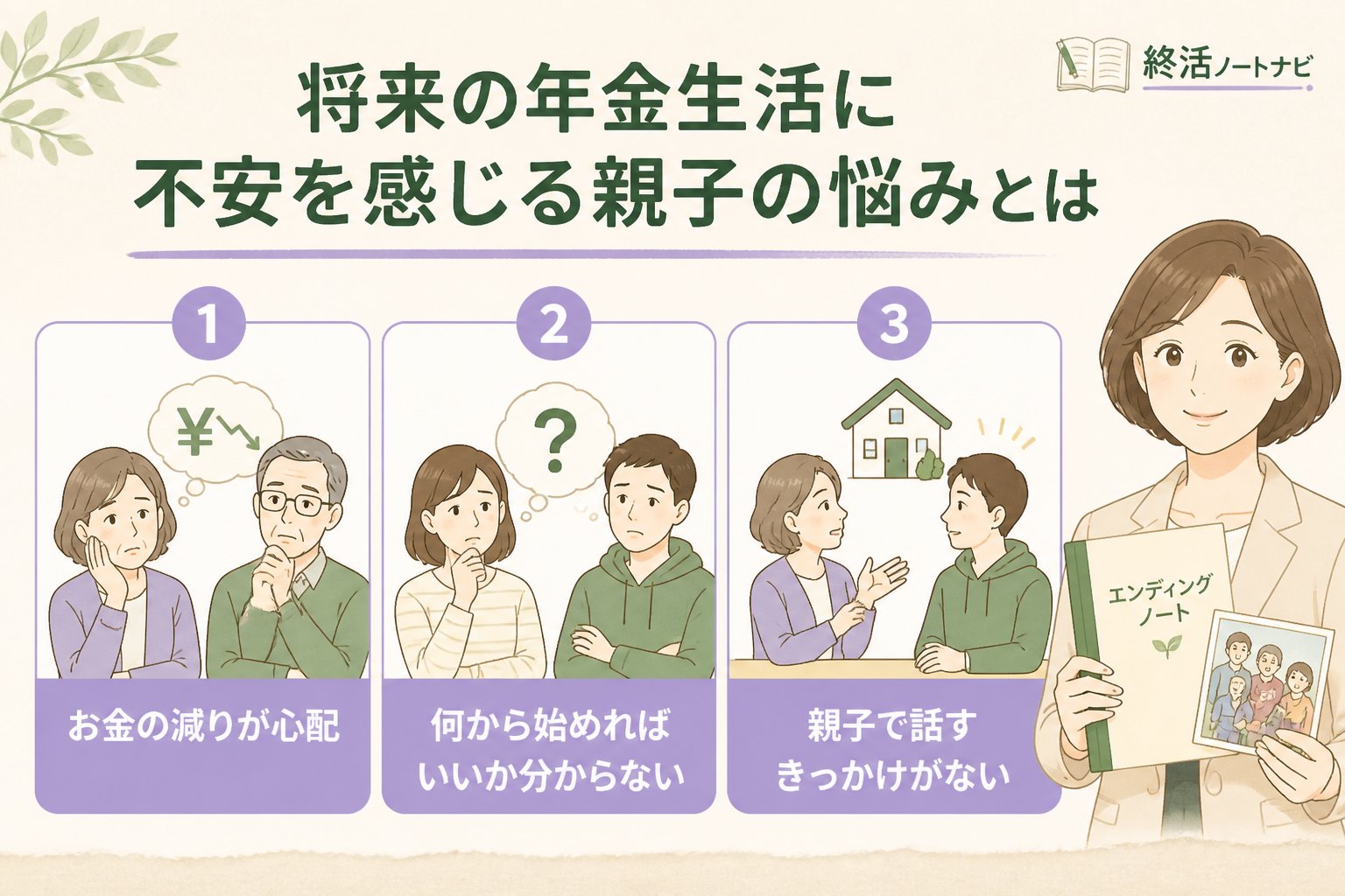 老後資金 将来の年金生活に不安を感じる親子の悩みとは