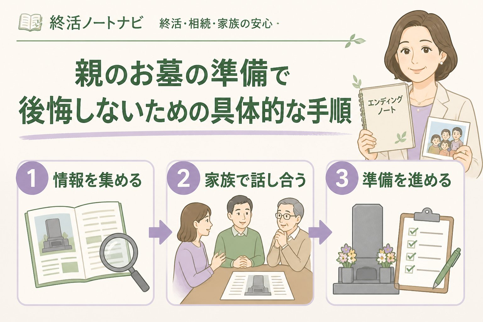 葬儀 親のお墓の準備で後悔しないための具体的な手順