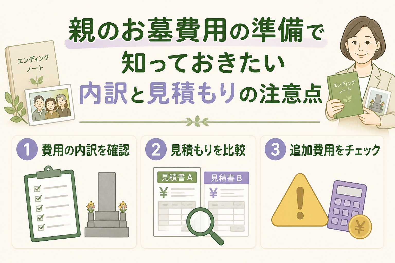 葬儀 親のお墓費用に関する不安に寄り添います
