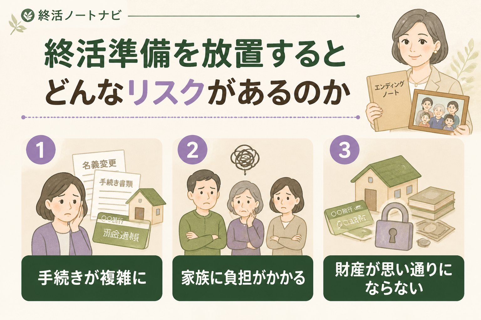 終活 終活準備を放置するとどんなリスクがあるのか
