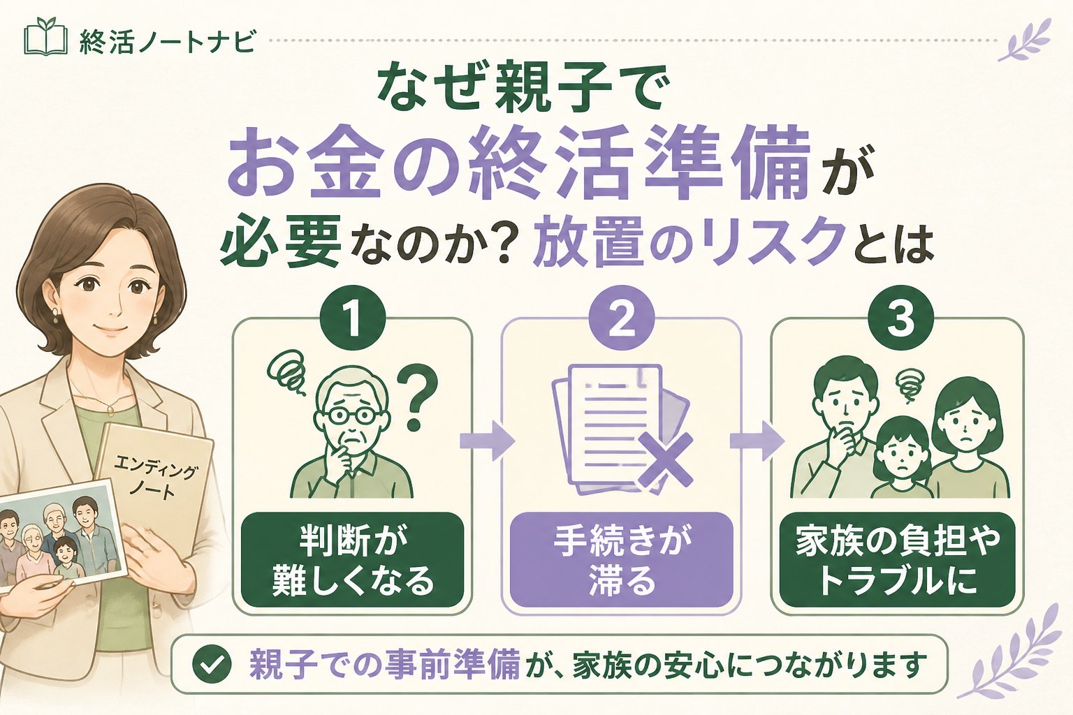 老後資金 なぜ親子でお金の終活準備が必要なのか？放置のリスクとは