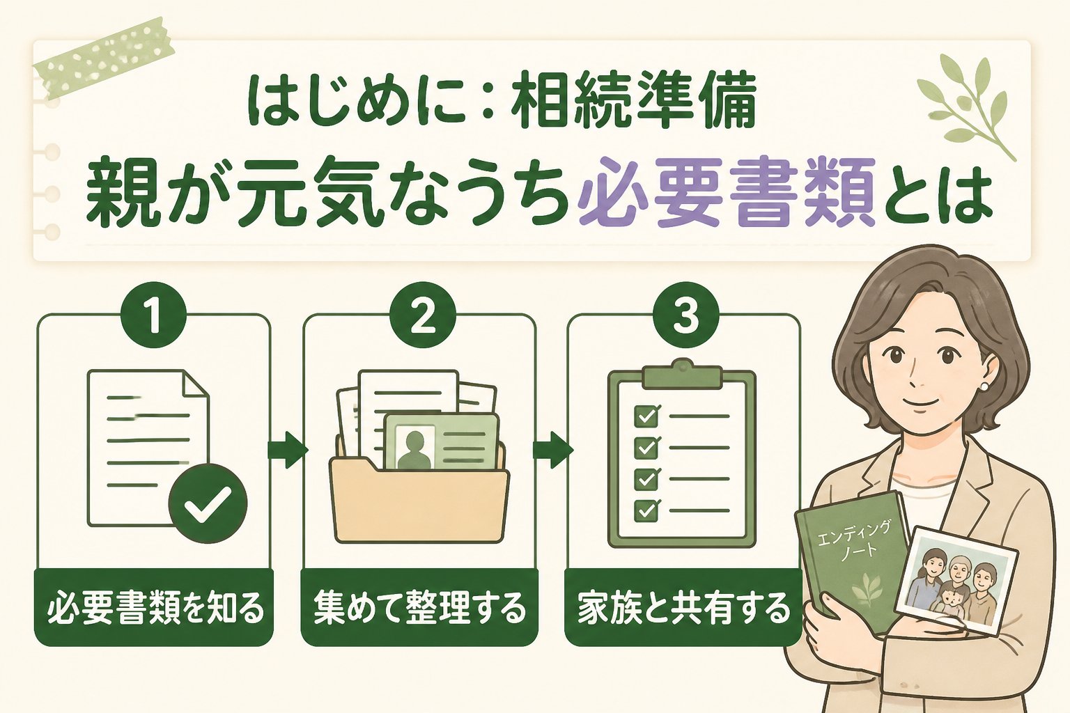 相続 はじめに：相続準備親が元気なうち必要書類とは