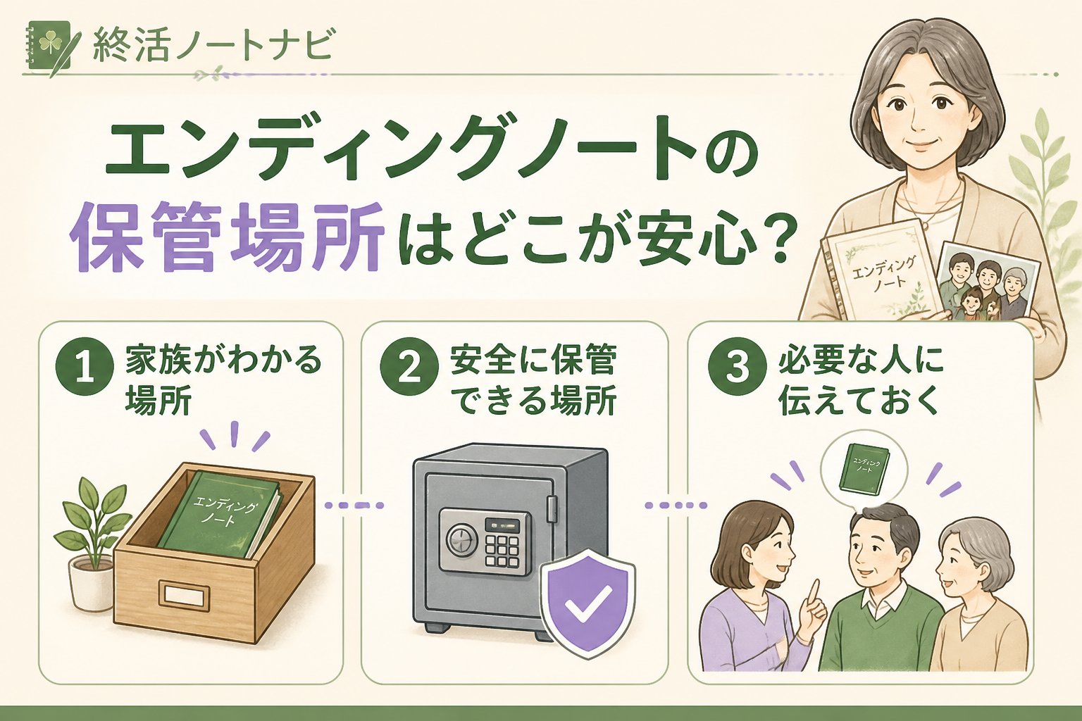 エンディングノート エンディングノートの保管場所はどこが安心？