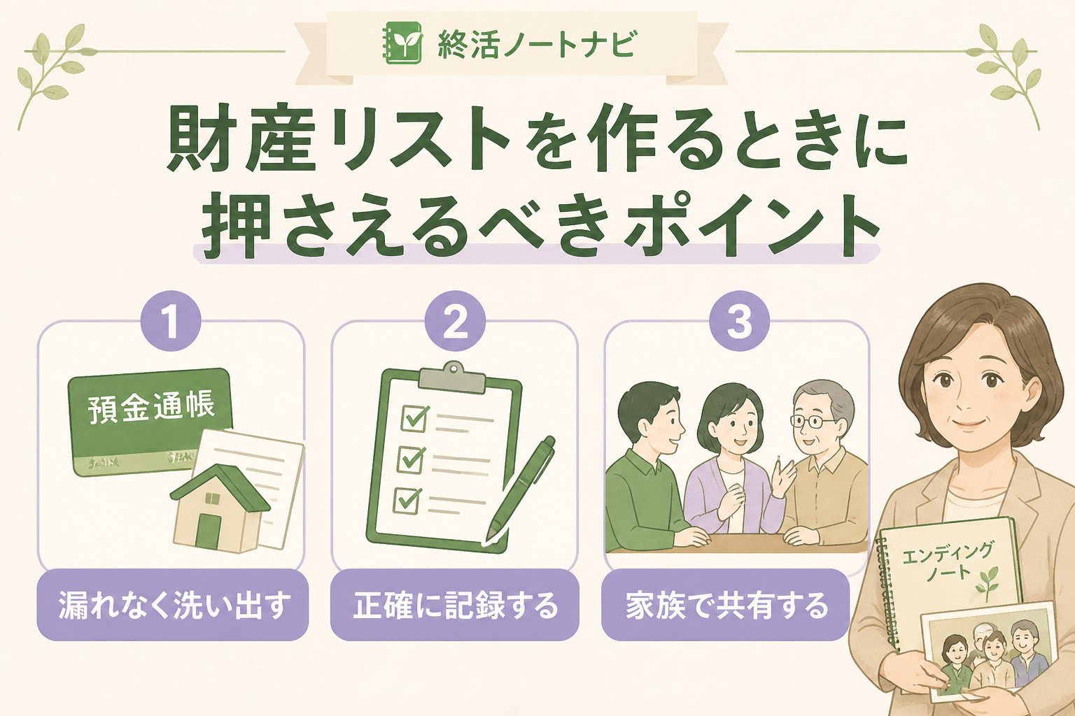 相続 財産リストを作るときに押さえるべきポイント