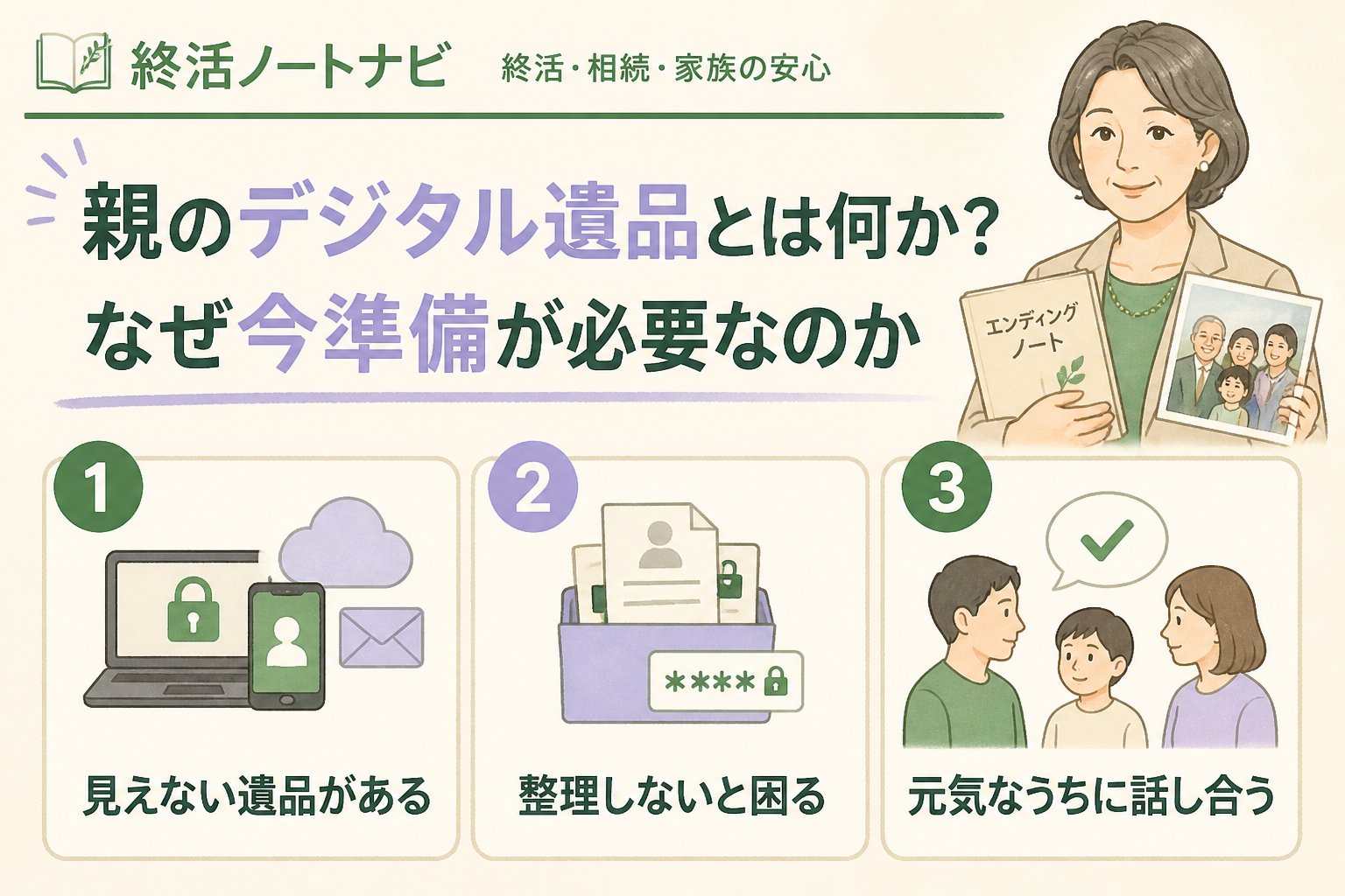相続 親のデジタル遺品とは何か?なぜ今準備が必要なのか