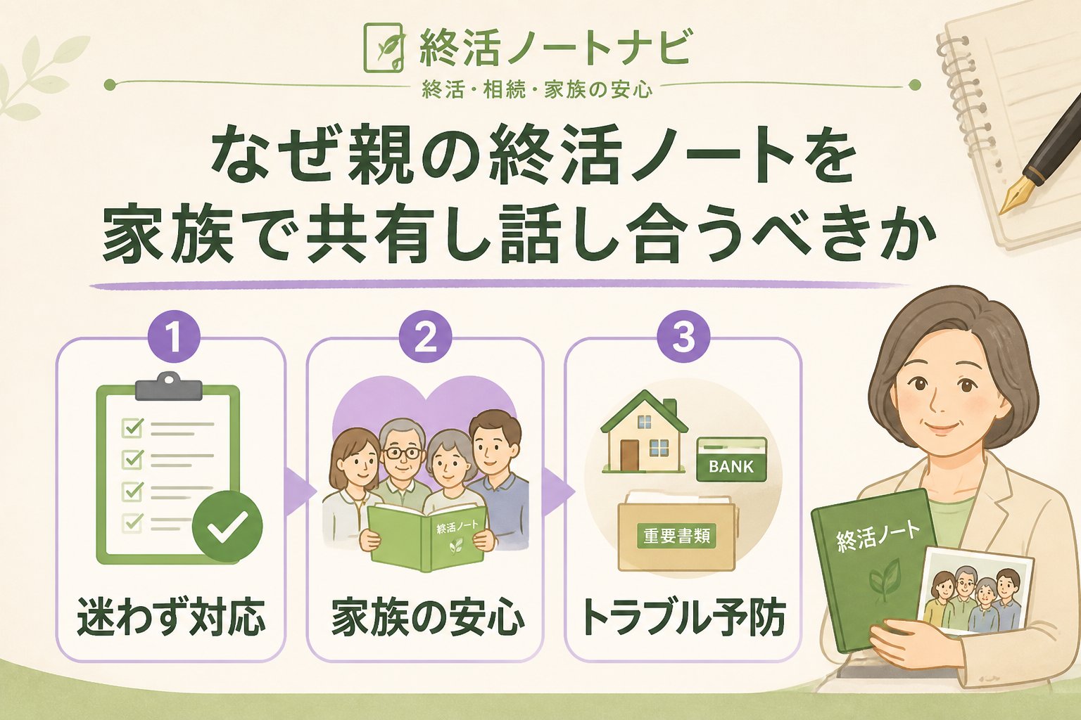 エンディングノート なぜ親の終活ノートを家族で共有し話し合うべきか