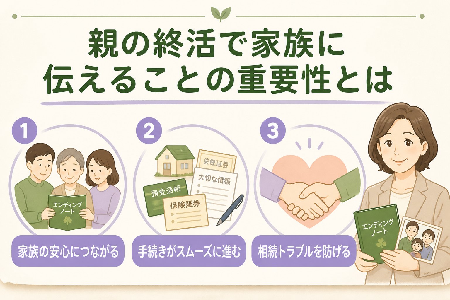 エンディングノート 親の終活で家族に伝えることの重要性とは