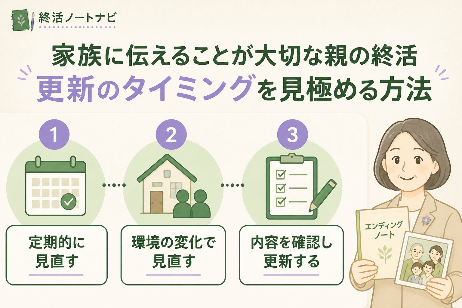 エンディングノート 家族に伝えること親の終活更新タイミングを含む適切な見直しの時期