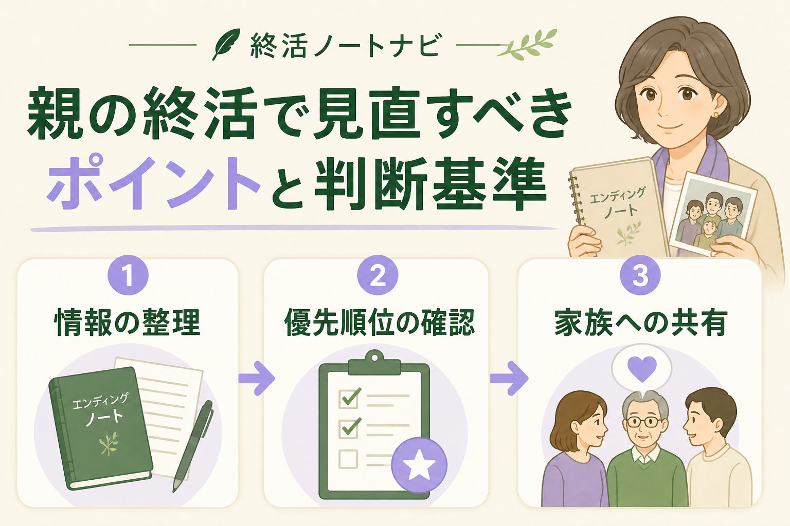 エンディングノート 親の終活で見直すべきポイントと判断基準