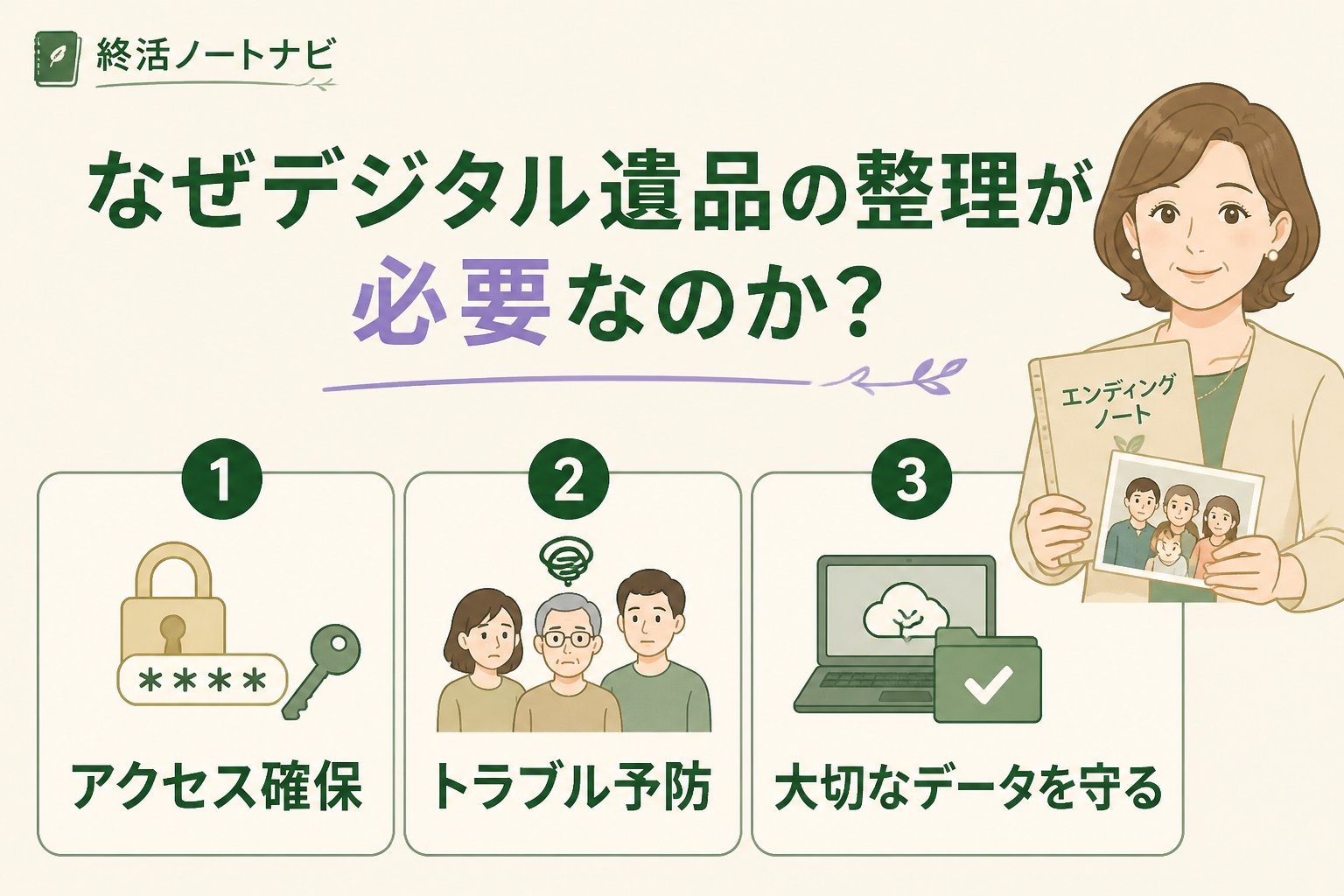 相続 なぜデジタル遺品の整理が必要なのか?親が元気なうちに始める理由