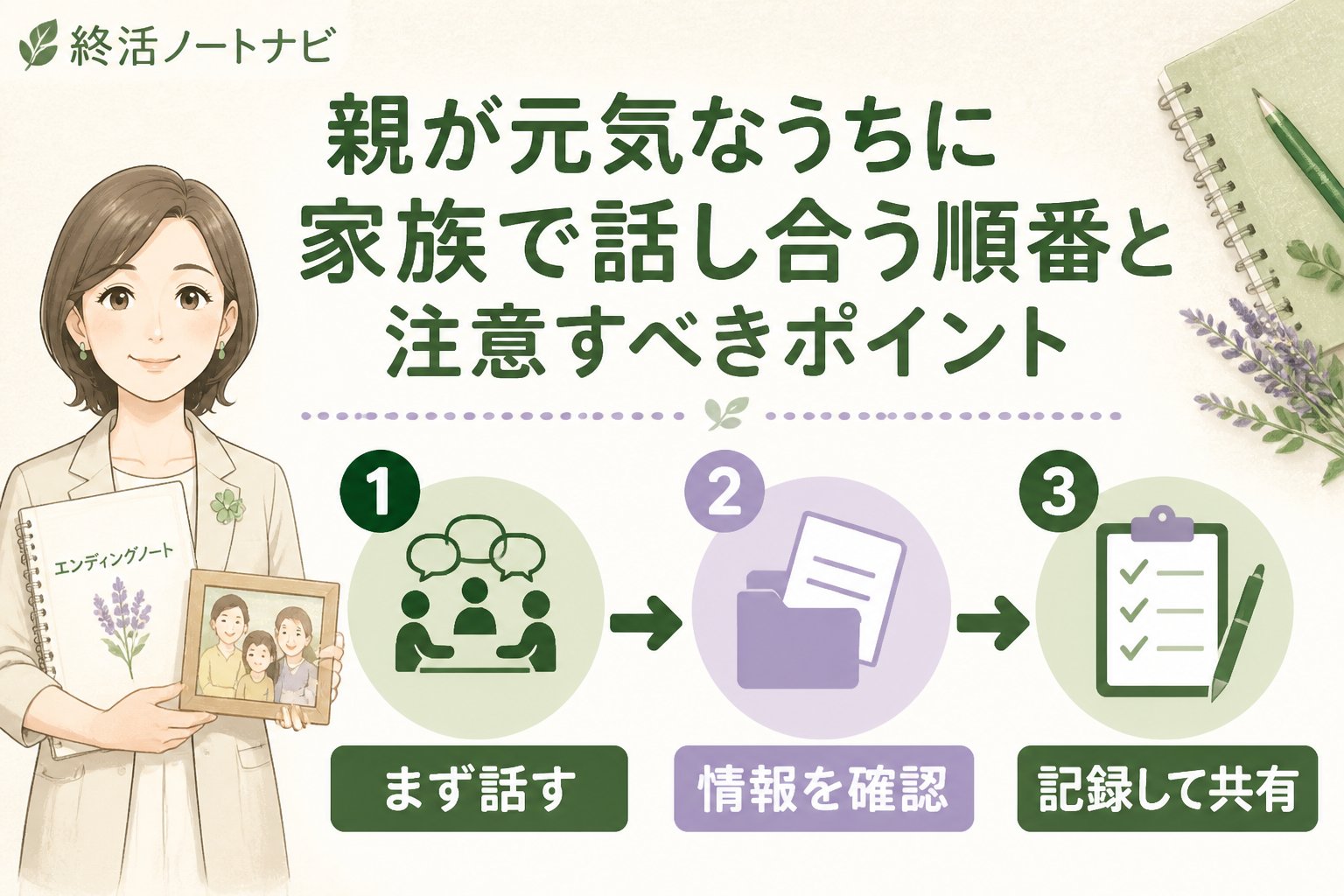 相続 親が元気なうちに家族で話し合う順番と注意すべきポイント