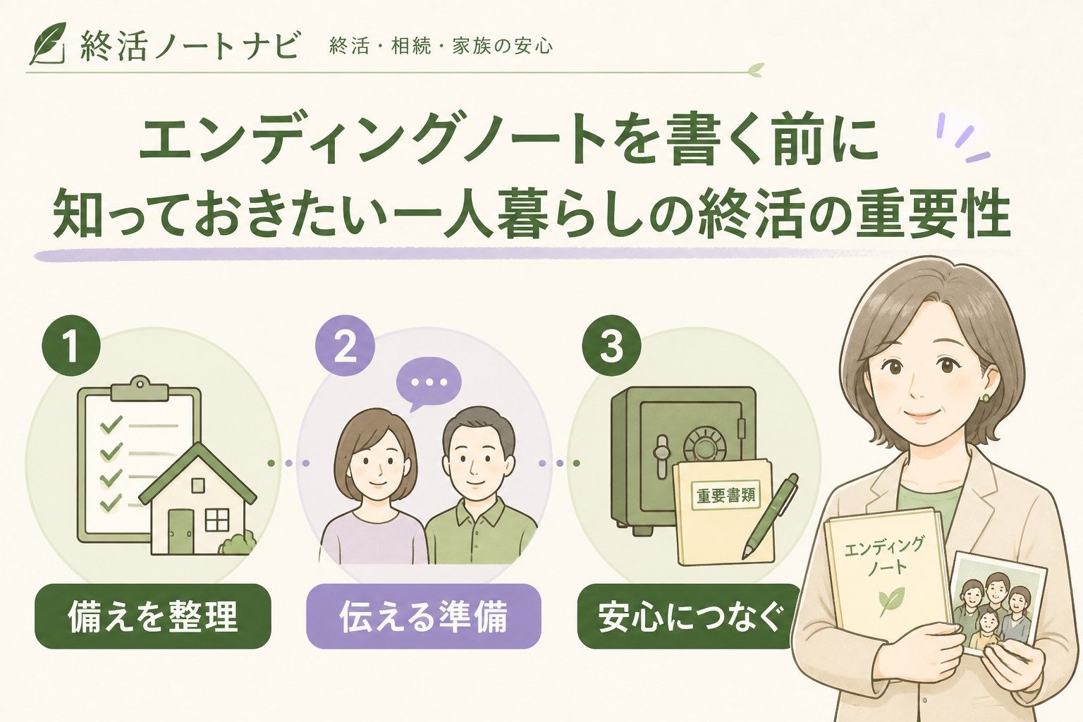 エンディングノート エンディングノートを書く前に知っておきたい一人暮らしの終活の重要性