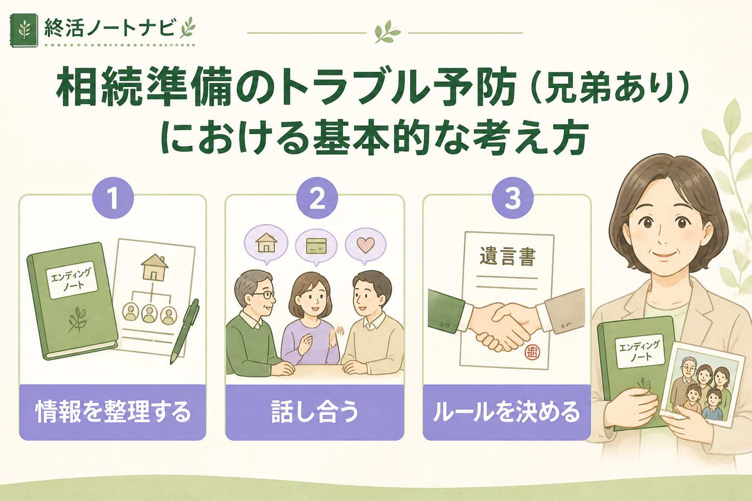 相続 相続準備のトラブル予防（兄弟あり）における基本的な考え方