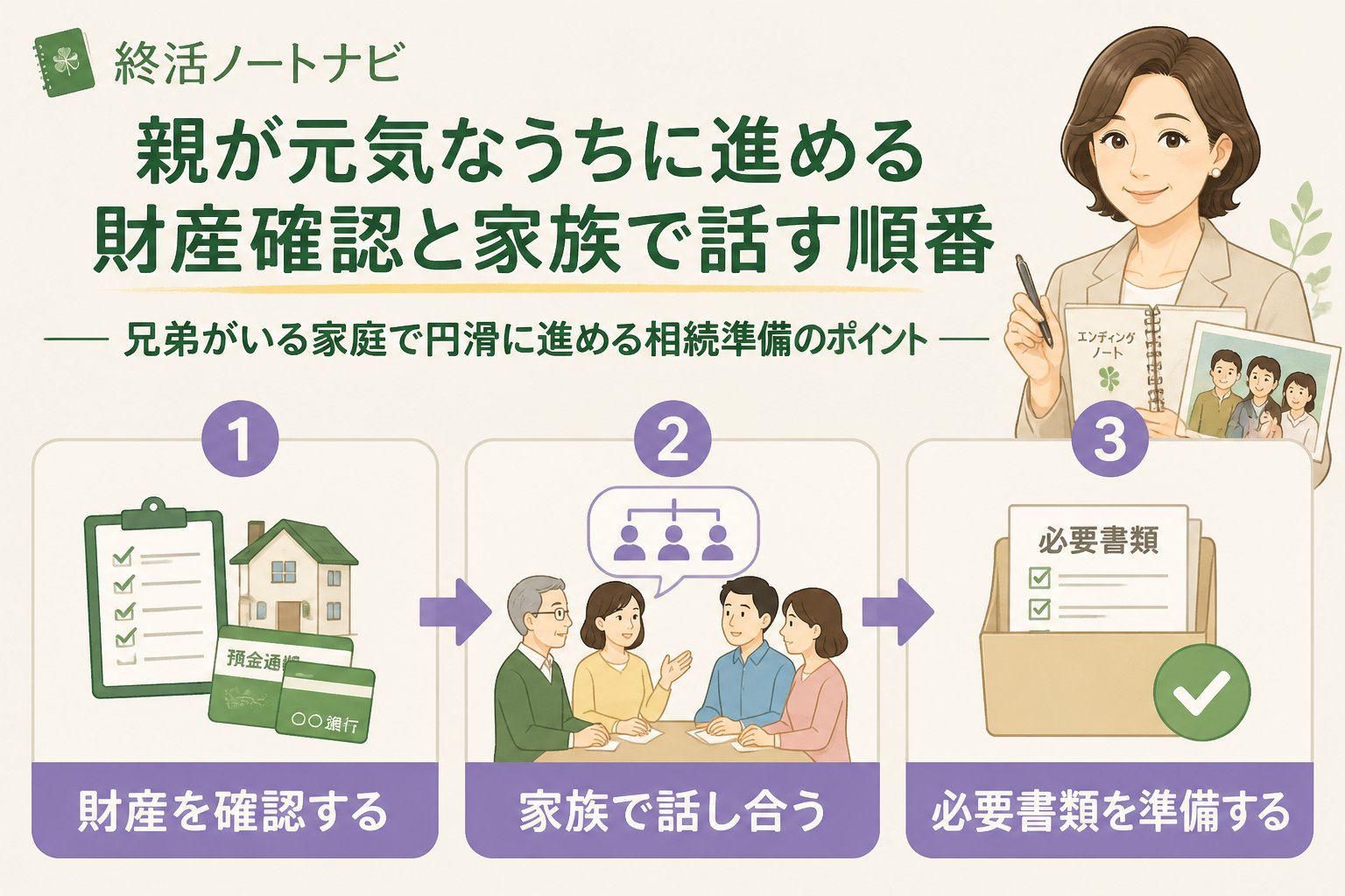 相続 親が元気なうちに進める財産確認と家族で話す順番