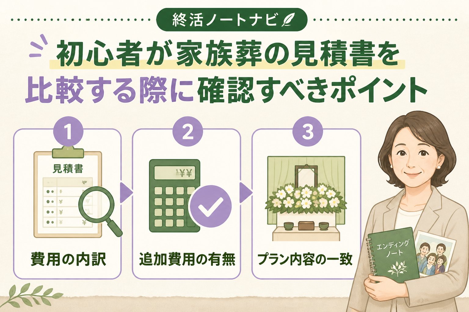 葬儀 初心者が家族葬の見積書を比較する際に確認すべきポイント