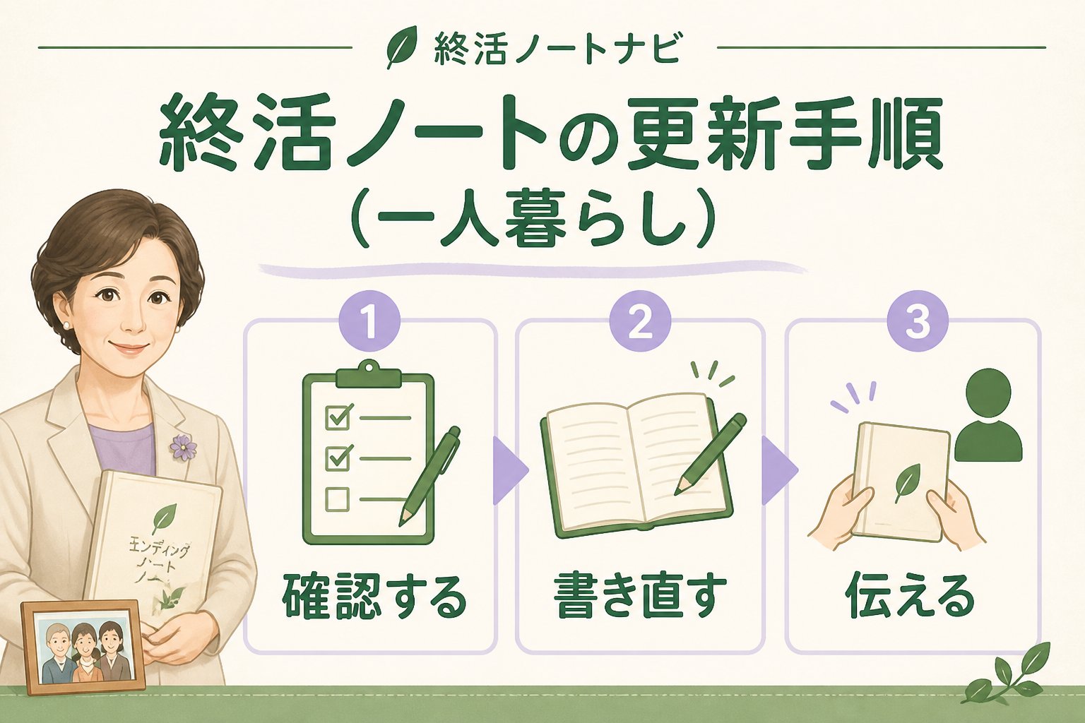 エンディングノート 終活ノートの更新のタイミング（一人暮らし）に必要な具体的な更新手順