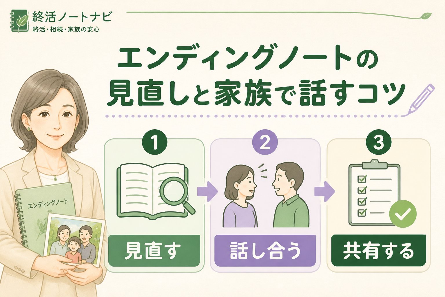 エンディングノート エンディングノートの見直しと家族で話すコツ