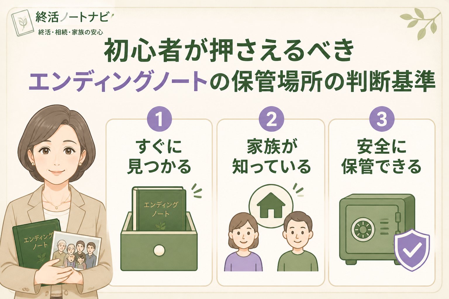 エンディングノート 初心者が押さえるべきエンディングノートの保管場所の判断基準