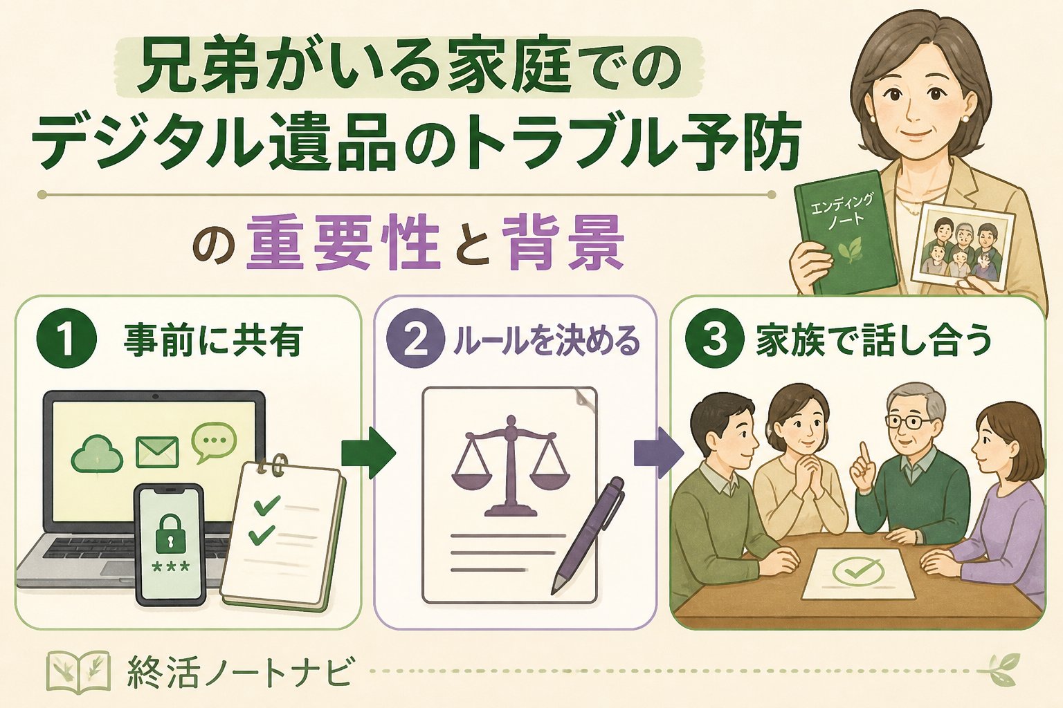 相続 デジタル遺品、兄弟ありの家庭でのトラブル予防の重要性と背景