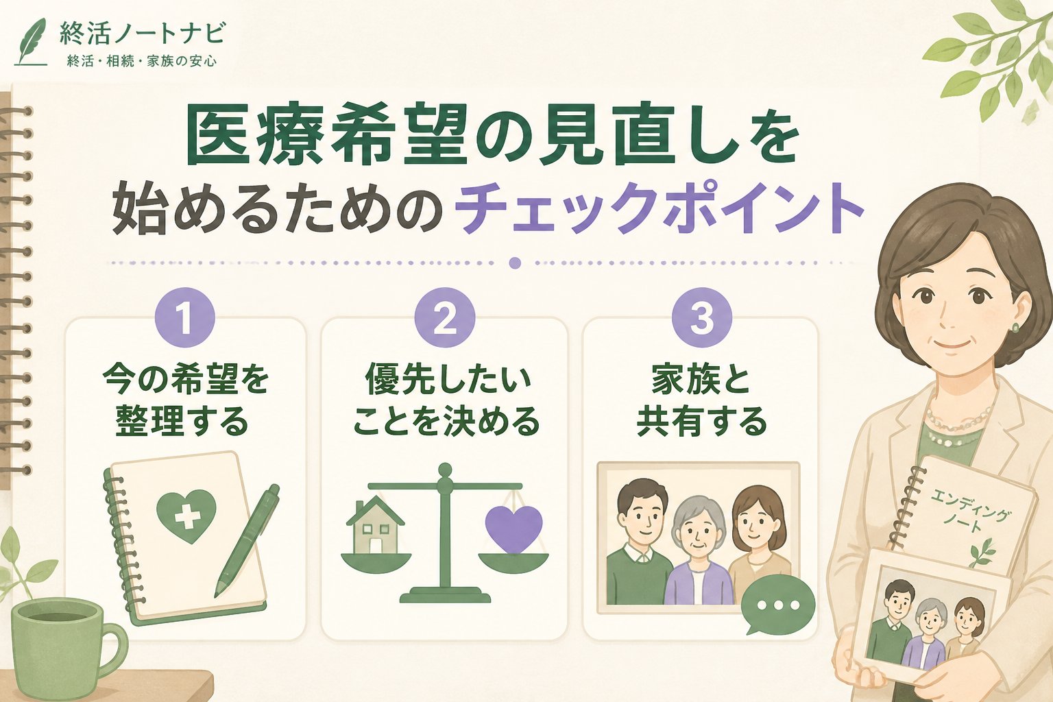エンディングノート 医療希望の見直しを始めるためのチェックポイント