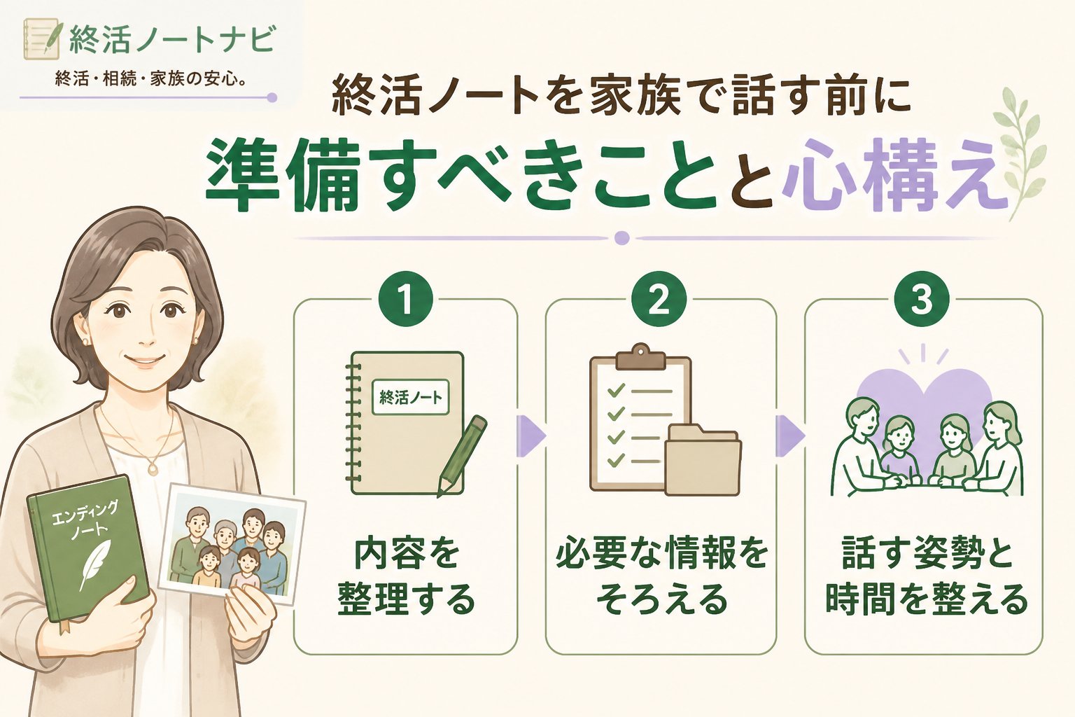 エンディングノート 終活ノートを家族で話す前に準備すべきことと心構え